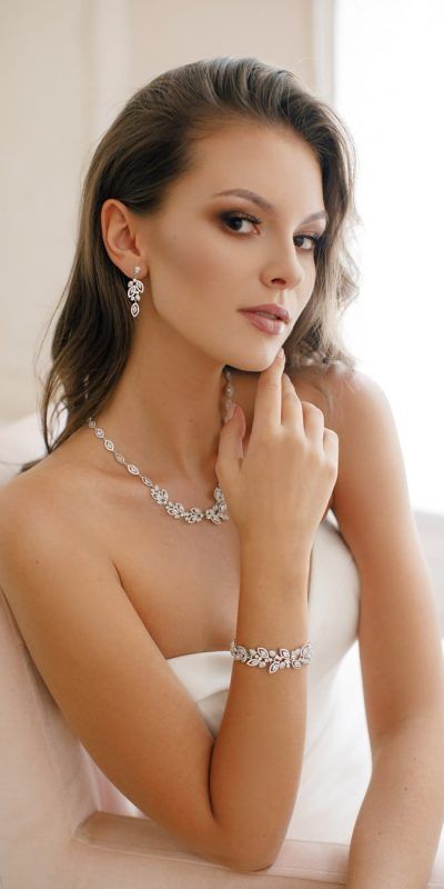 11 Pendientes Earrings Dayna Silver Novia Blanca 2