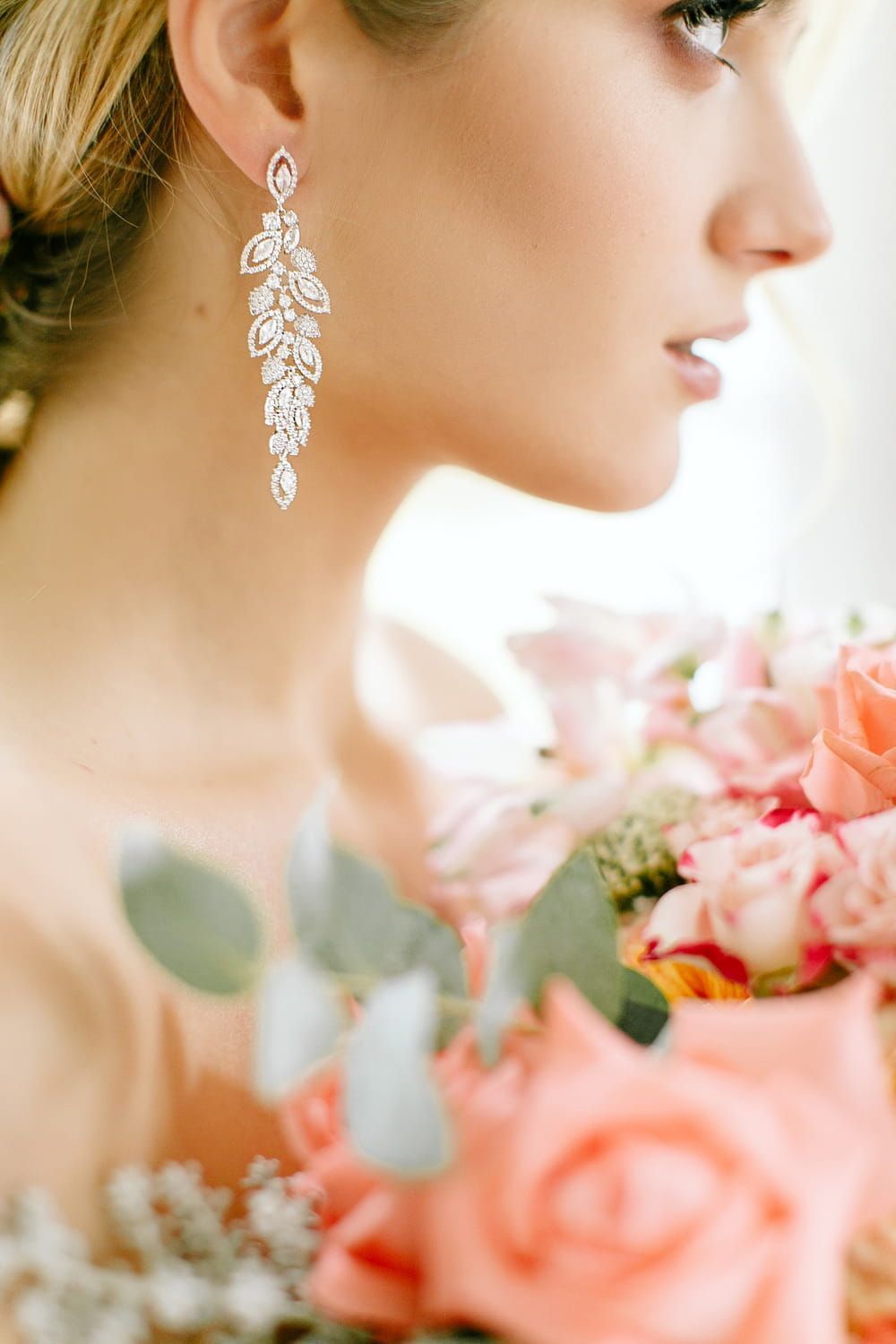 33 Pendientes Earrings Lisa Silver Novia Blanca 2