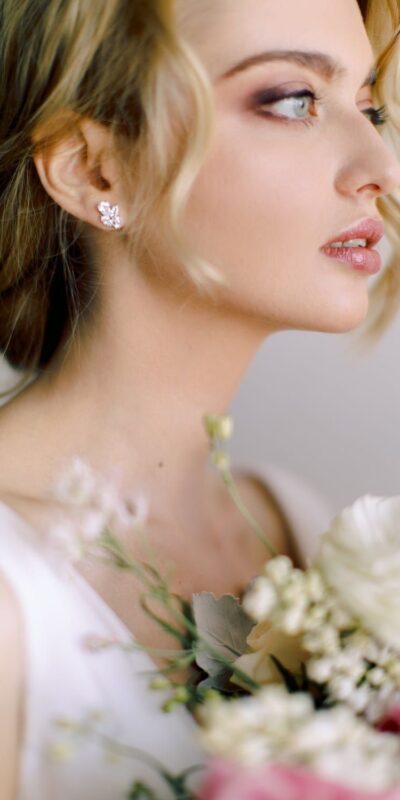 51 Pendientes Earrings Sarah Silver Novia Blanca 2