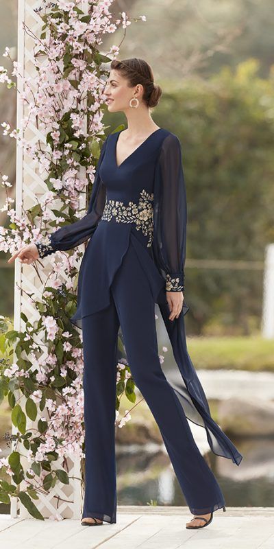 Traje Pantalon Invitada Boda Invierno Vestidos Elegantes