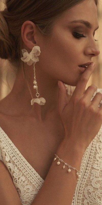 pendientes Ivory Flower 2