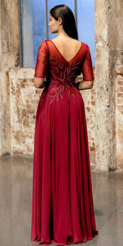 0771 Rojo Christian Koehlert Vestido de fiesta invitada evening dress 3