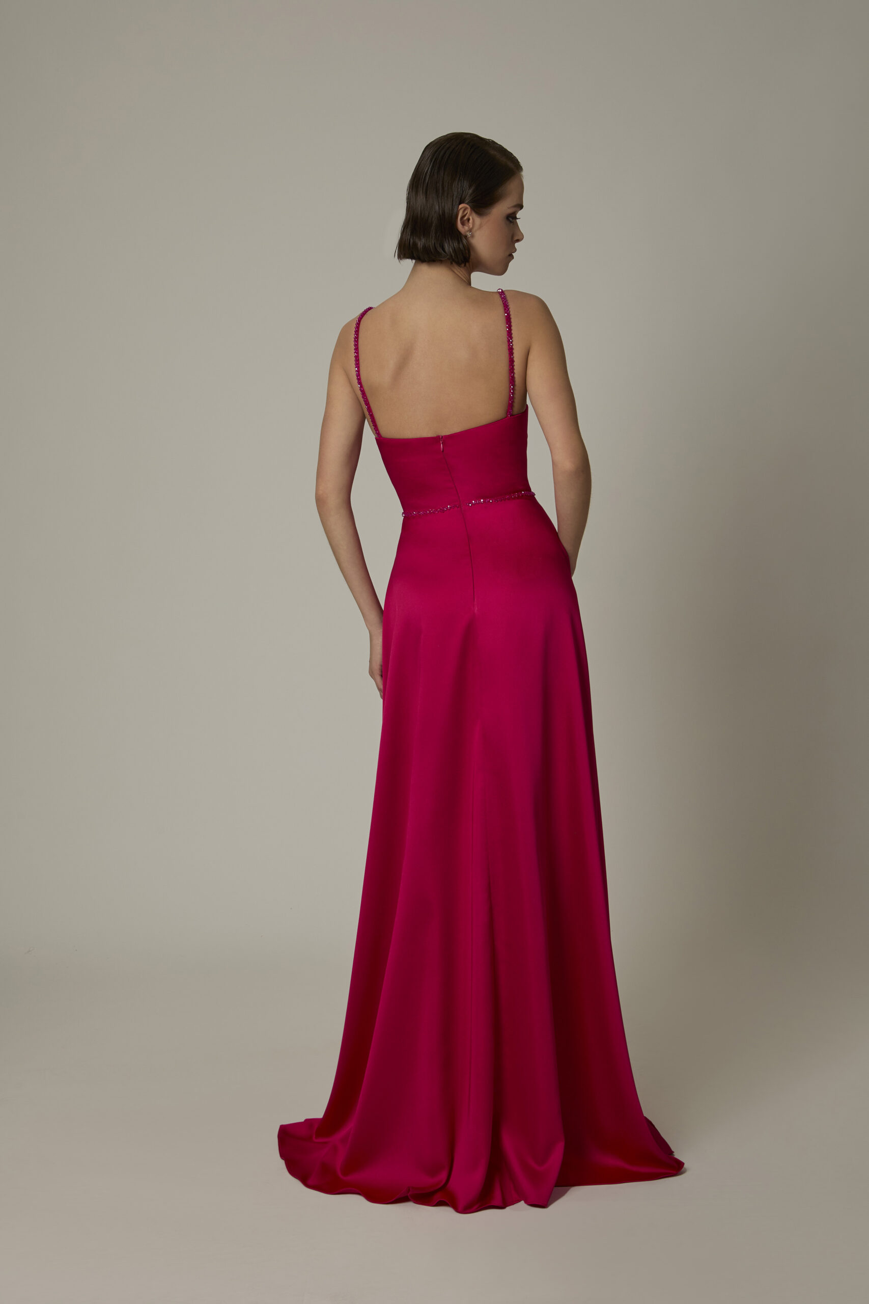 R167 FUCHSIA Demetrios evening dress vestido de noche tarde boda evento madrina 2