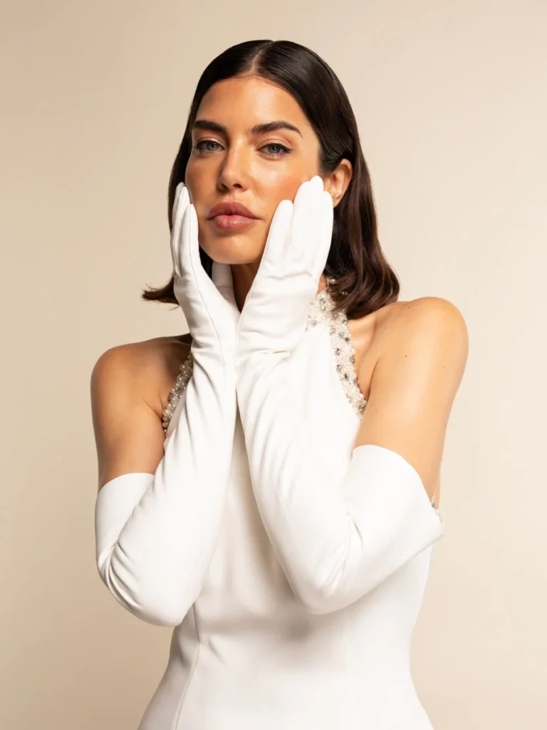Guantes de novia seda 1