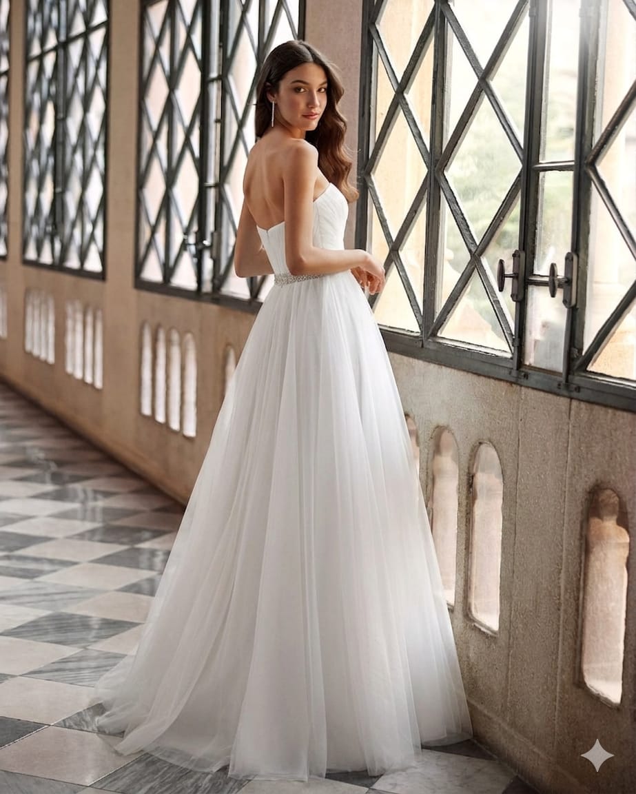7J81 Marfil Barcelona wedding dress vestido de novia