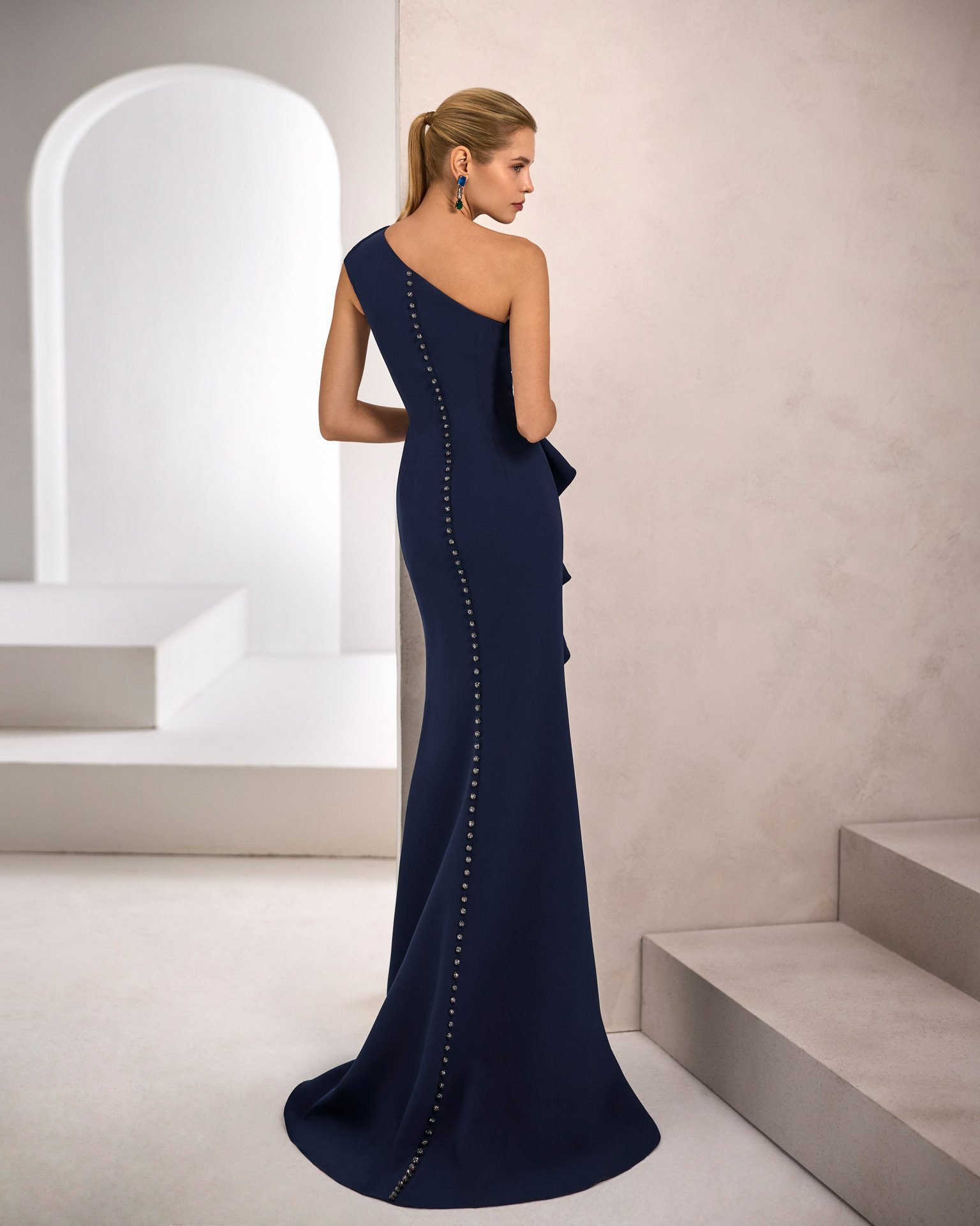 1J37 Marfil Barcelona evening dress vestido de invitada gala fiesta boda 2