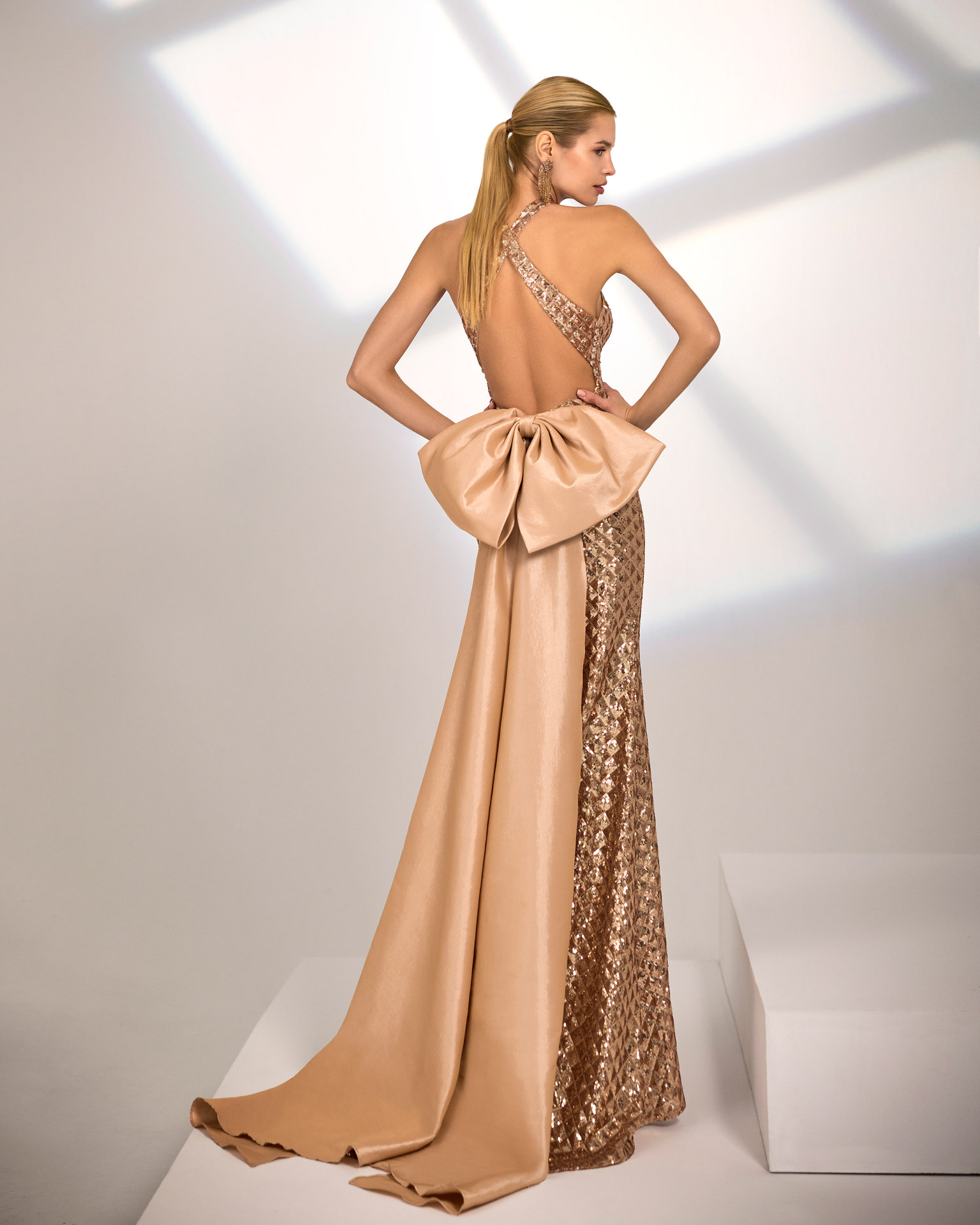 1JB6 Marfil Barcelona evening dress vestido de invitada gala fiesta boda 1