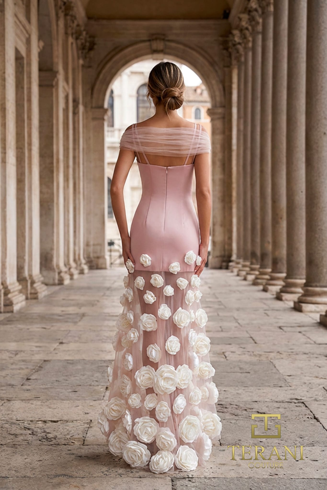 261P6098 Terani Couture evening dress vestido corto boda evento 2