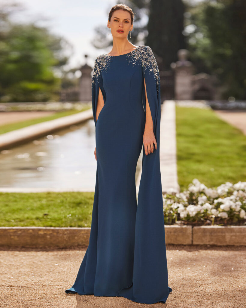 1G11 Marfil Barcelona evening dress vestido de invitada gala fiesta boda 1