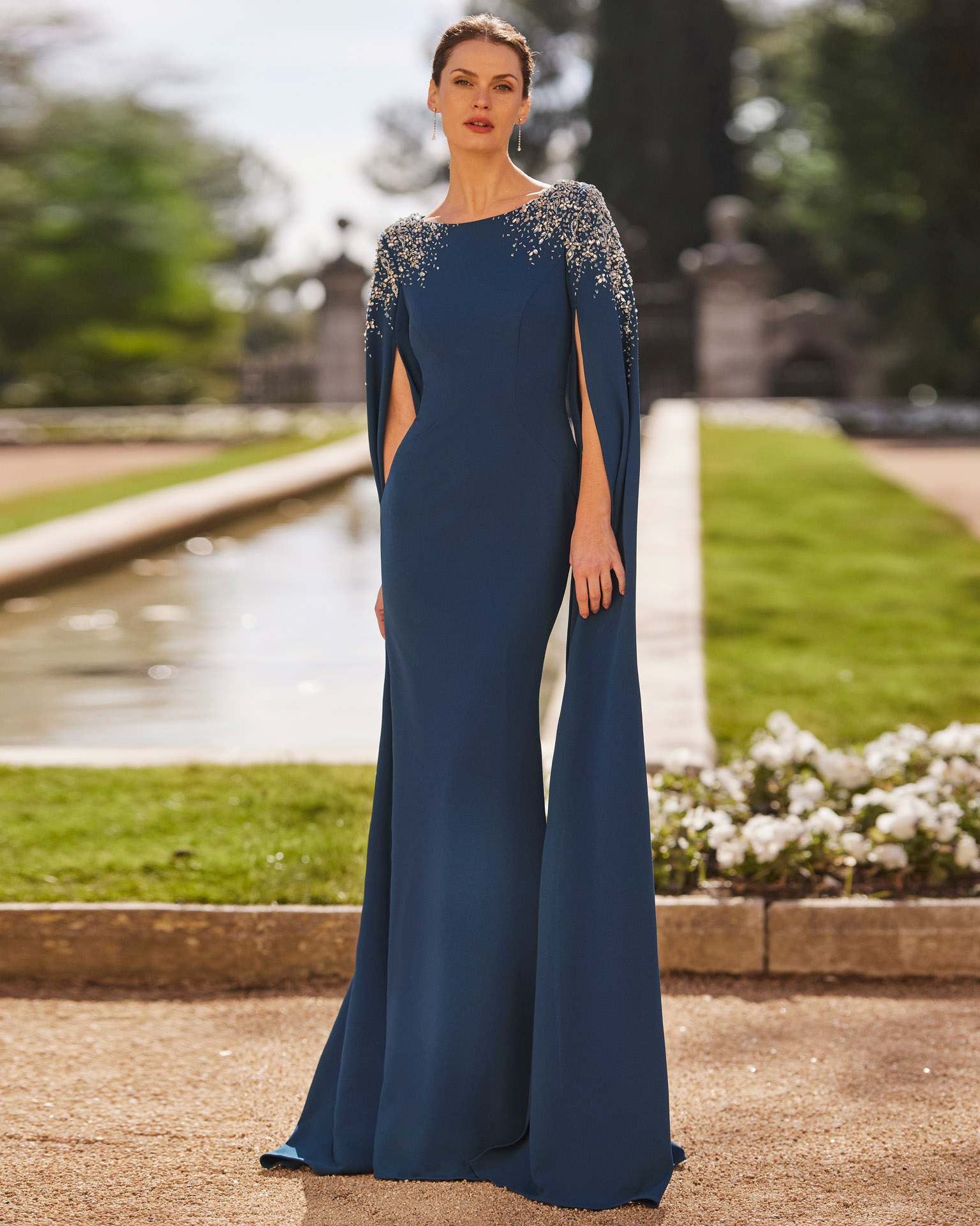 1G11 Marfil Barcelona evening dress vestido de invitada gala fiesta boda 1