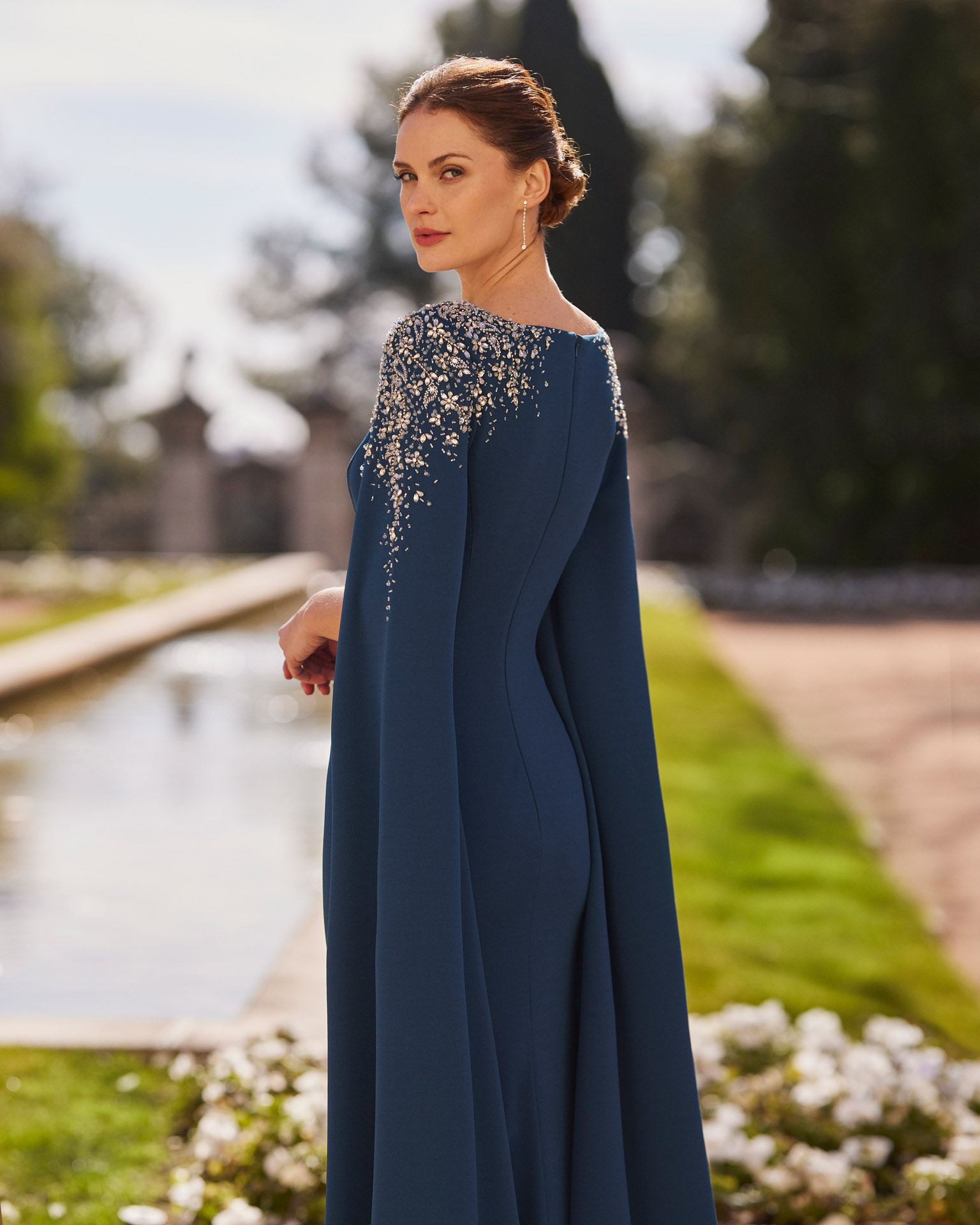 1G11 Marfil Barcelona evening dress vestido de invitada gala fiesta boda 1