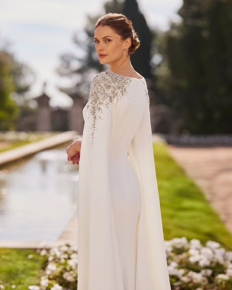 1G11 Marfil Barcelona evening dress vestido de invitada gala fiesta boda 4