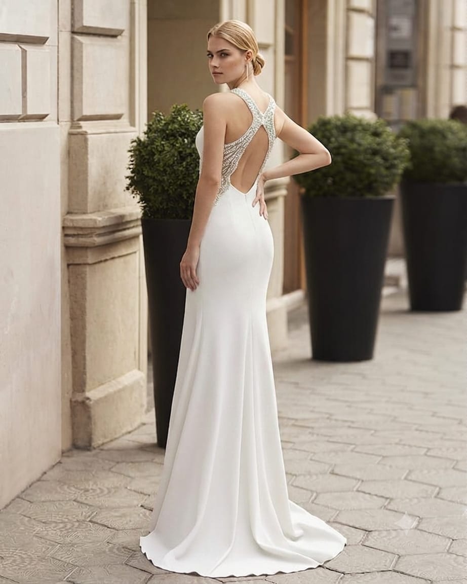 7J210 Marfil Barcelona wedding dress vestido de novia
